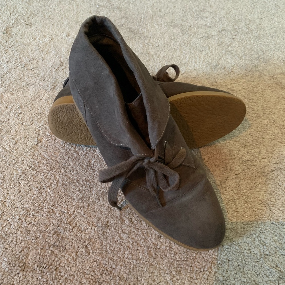 Brown Suede Booties